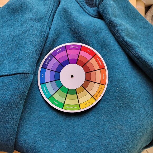 Danskin Womens Sweatshirt XXL Plus Long Sleeve Blue Green Cotton Blend SWE23E - Picture 9 of 9